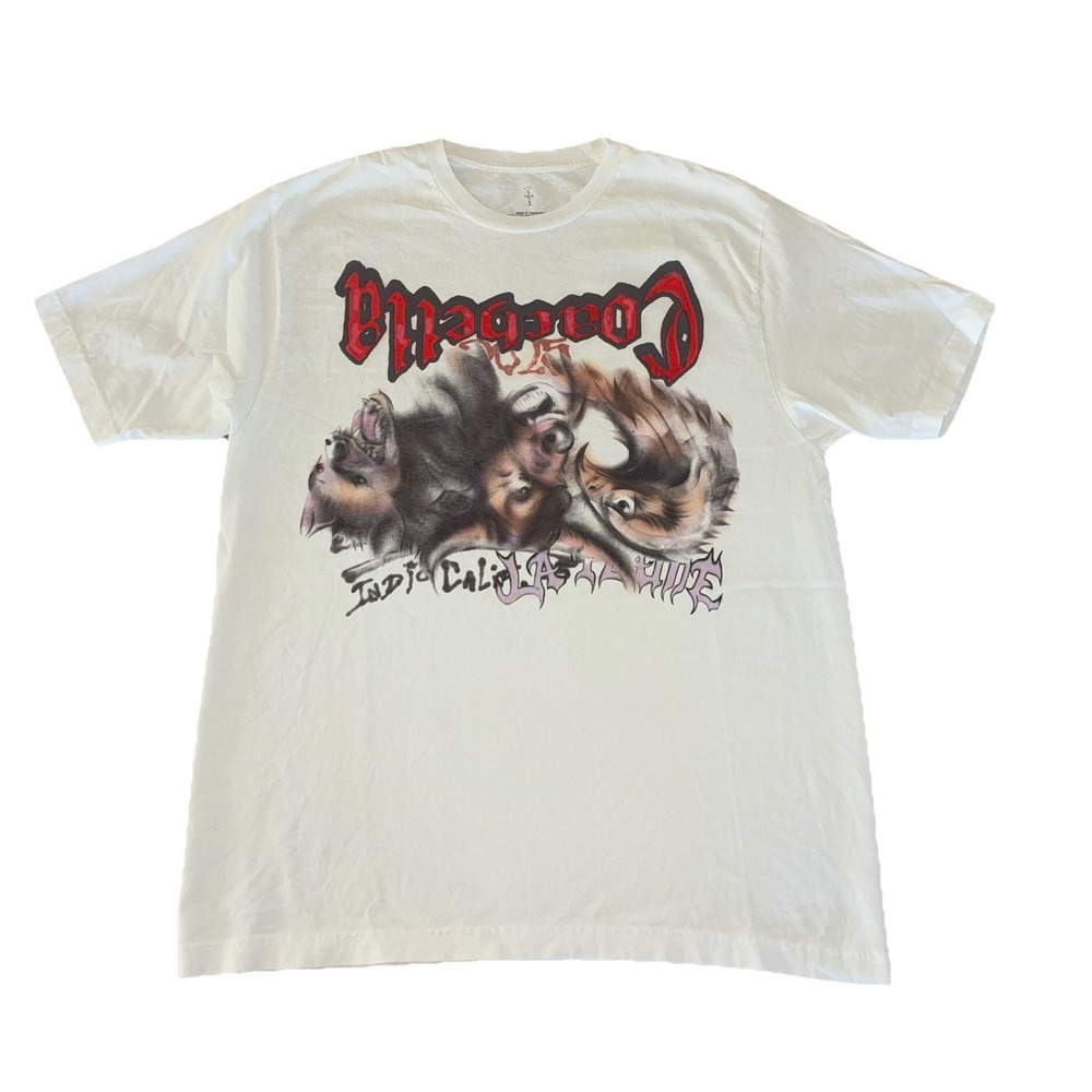 Travis Scott T‎  Shirt L Off White Coachella 2025 NEW *missing print, spot